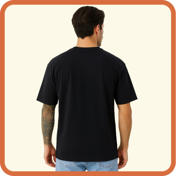 Premium Men’s 100% Cotton Half Sleeve T-Shirt | OWL FIT Printed Black - Image 3