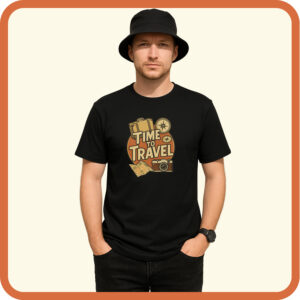 Pure Cotton T-shirts for Mens | Travel & Time Printed